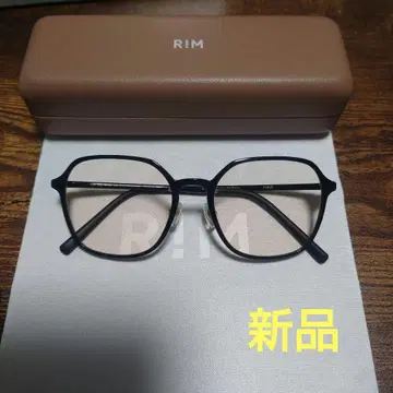 JINS RIM 안경 (무도수 렌즈, 라이트 오렌지)