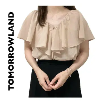 TOMORROWLAND 슬리브리스 프릴 칼라 일본제