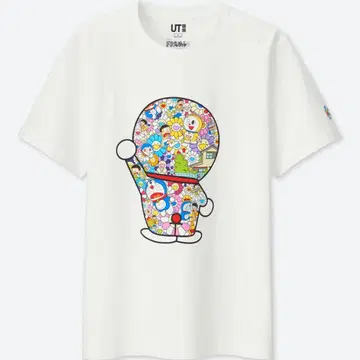 유니클로 도라에몽 무라카미 다카시 티셔츠 UT s 화이트