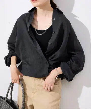 SLOBE IENA 린넨 코튼 카슈쿨 셔츠