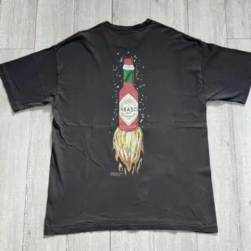90s TABASCO 타바스코 프레임 페이드 티셔츠