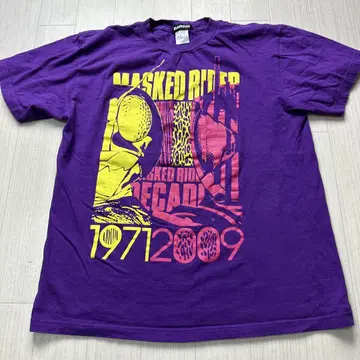 반다이 가면라이더 티셔츠 L 보라색 1971-2009