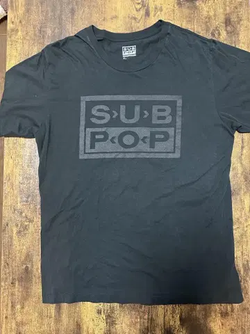 SUB POP 로고 티셔츠 XL 블랙 NIRVANA