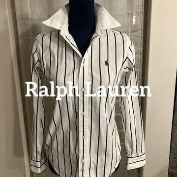 Ralph Lauren 랄프 로렌 화이트 스트라이프 긴팔 셔츠 면 100