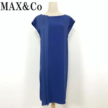 LA5838 맥스앤코 플리츠 슬리브리스 원피스 블루 42