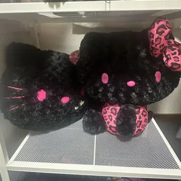 키티 블랙 키티 레오파드 무늬 키티 갸루 봉제 인형 쿠션