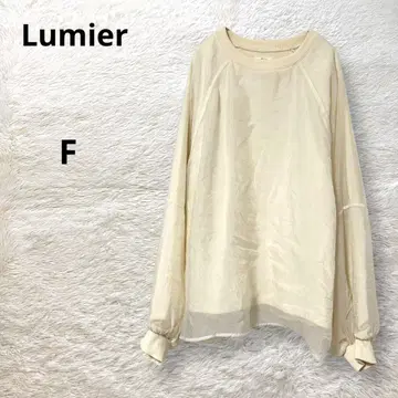 Lumier 트레이닝복 긴팔 시어 래글런 슬리브 튤 소재 F