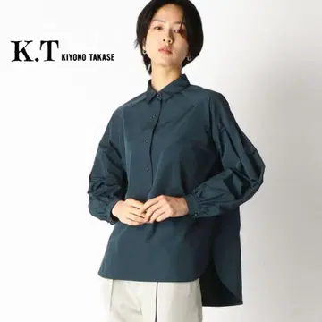 새상품급/KT 키요코 타카세 볼륨 슬리브 풀오버 셔츠 5호/XS~S