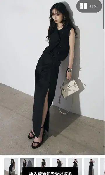 블랙 셋업 스커트 셋업