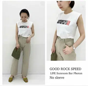 새상품 GOOD ROCK SPEED 슬리브리스 티셔츠 화이트
