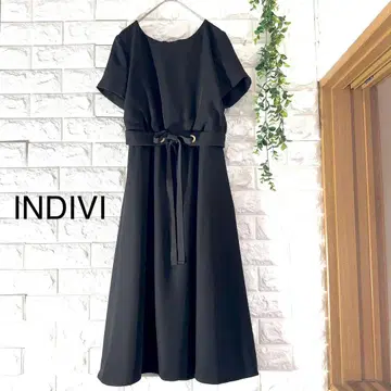 INDIVI 원피스 컨디션 최상 인디비 벨트 포함 플레어 원피스