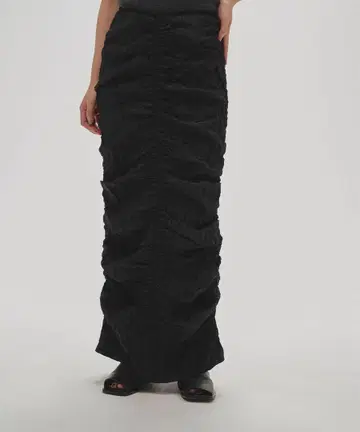 TODAYFUL Chambray Gather Skirt 블랙 36