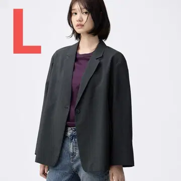 지유 라이트 웨이트 테일러드 자켓 다크 그레이 L