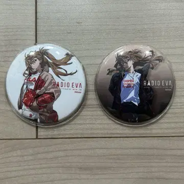 에반게리온 RADIO EVA 아스카 캔뱃지 2개 세트