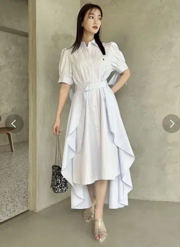 dazzlin POLO BCS 콜라보 헤미 레이어드 셔츠 원피스