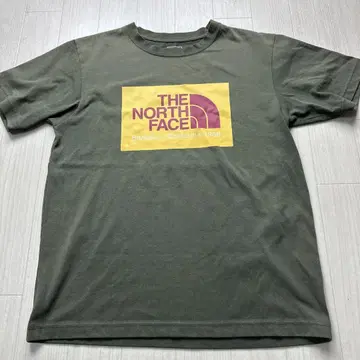 THE NORTH FACE 티셔츠 블록 로고 L 올리브