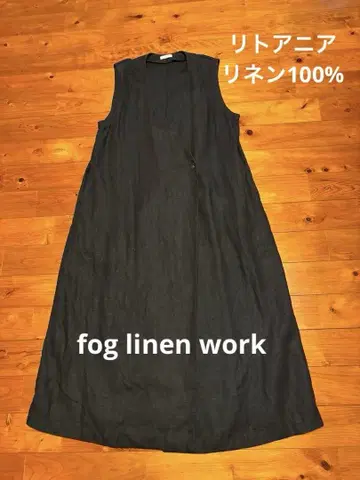 fog linen work 포그린워크 슬리브리스 롱 원피스