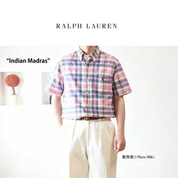 랄프 로렌 Indian Madras 마드라스 체크 BD 셔츠 M