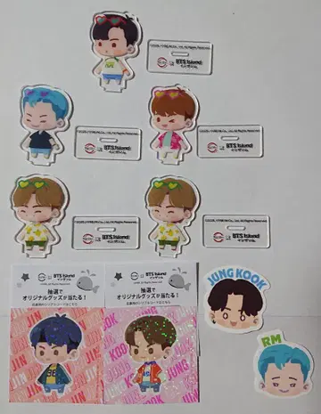 BTS 스시로 콜라보 아크릴 스탠드 스티커 피그 묶음 판매