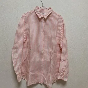유니클로 린넨 스트라이프 긴팔 셔츠 3XL