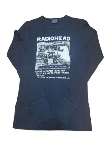 RADIOHEAD 긴팔 티셔츠 블랙