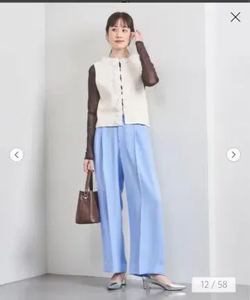 2턱 와이드 팬츠 LT.BLUE 스카이블루 38