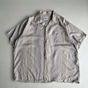 (구제 의류) 60년대 반팔 셔츠 스트라이프 레이온 빈티지 vintage