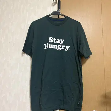 Stay Hungry 티셔츠 S 사이즈 다크 그린