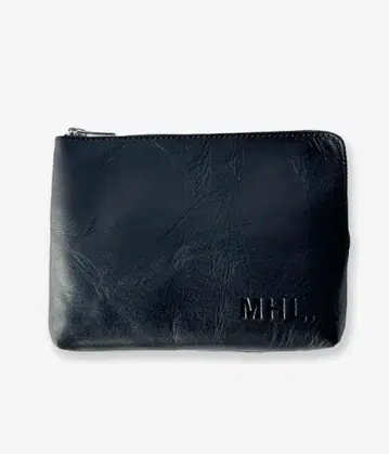 MHL. BASIC LEATHER 베이스릭 가죽 파우치 블랙 L