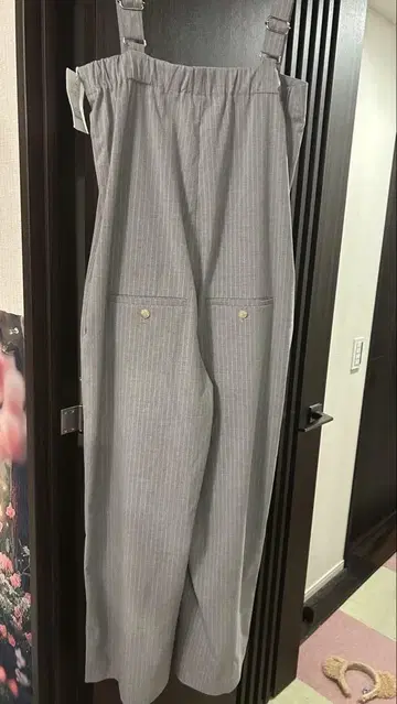 CADUNE 카두네 그레이 스트라이프 오버롤