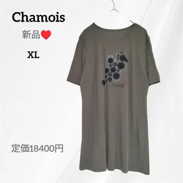 새상품 샤미 Chamois 반팔 티셔츠 XL 카키 비쥬