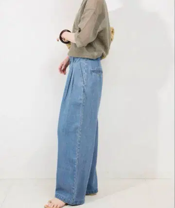 SLOBE IENA LEDENIM TUCK TROUSER 36 사이즈