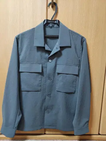 PLST 남성용 프레셔스 드라이 오픈 카라 셔츠 GRAY 사이즈 S