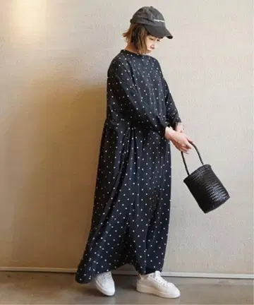 새상품급 journal standard luxe 도트 넉넉한 원피스