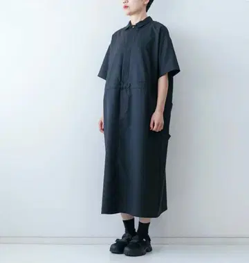 mizuiro ind 페인터 라이크 원피스 블랙
