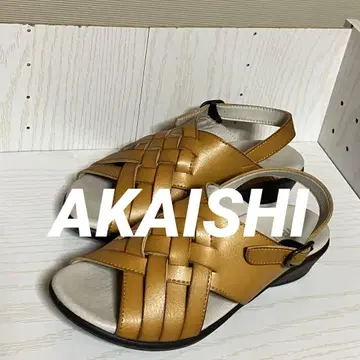 AKAISHI 뜨개질 디자인 컴포트 샌들 22.0~22.5cm S
