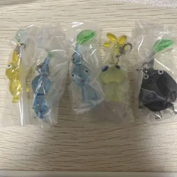 피크민 메지루시 액세서리 5개 묶음 판매 파랑 노랑 이슬이(히카리) 바위