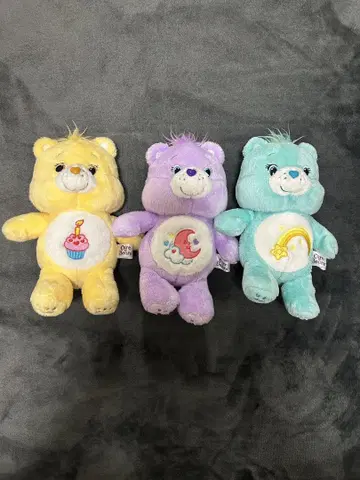 케어 베어 봉제 인형 미니 사이즈 3개 세트