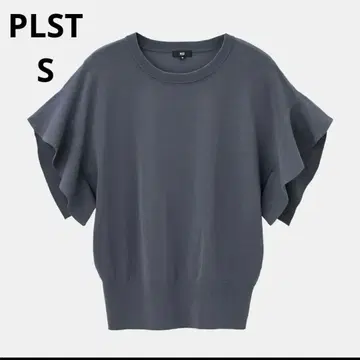 플라스테 코튼 아세테이트 블렌드 플레어 슬리브 스웨터 S
