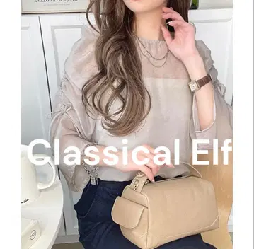Classical Elf 볼륨 슬리브 드로스트 탑 시어