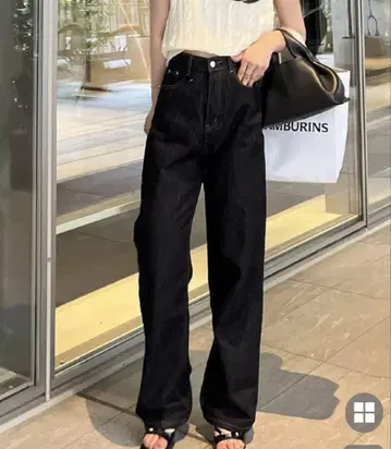 NUGU [may] 오마유 리액티브 세미 와이드 데님