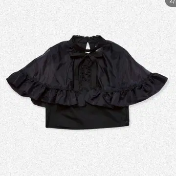dearis 블라우스 블랙 프릴 시스루 앨리스 무카이데