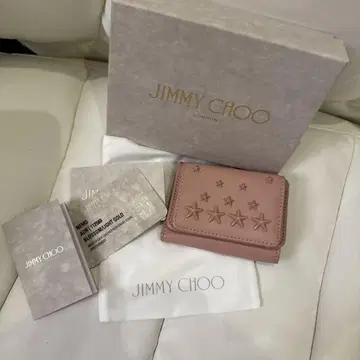JIMMY CHOO 핑크 3단 폴더형 지갑