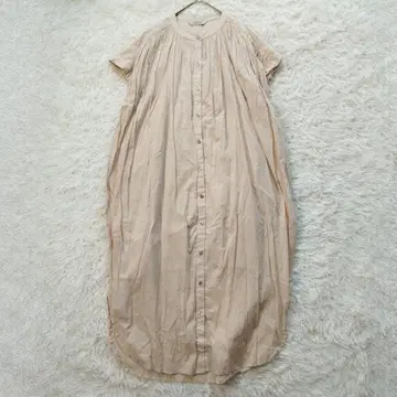 TORRAZZO DONNA 밴드 카라 개더 셔츠 원피스