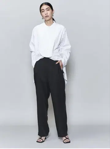 6 (ROKU) 새틴 지퍼 팬츠