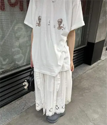 십자가 티셔츠 화이트