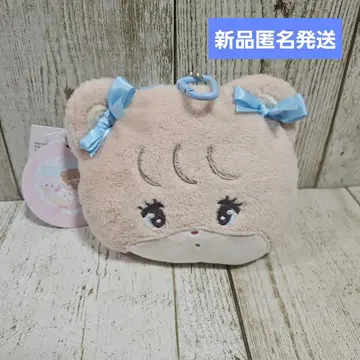 mikko 팝업 스토어 봉제 인형이 포함된 패스 케이스 라떼