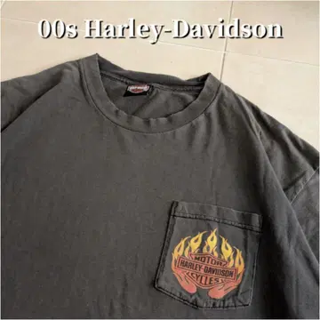 00s 페이드 HarleyDavidson 포켓 티셔츠