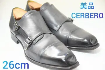 새상품급 CERBERO 더블 몽크 앤티크 그레이 소가죽 26cm