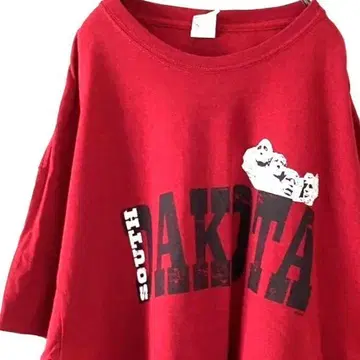 길단 사우스 다코타 DAKOTA 티셔츠 2XL 레드 빨간색 구제 의류